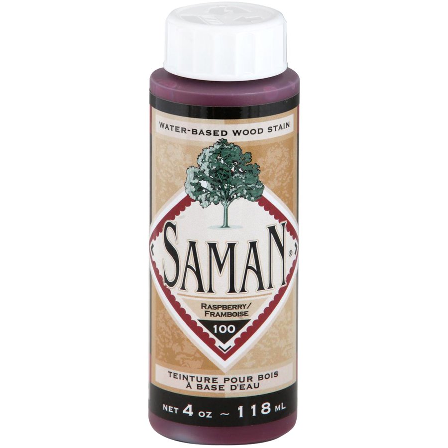 Saman Water-Based Wood Stain Raspberry-100 118mL