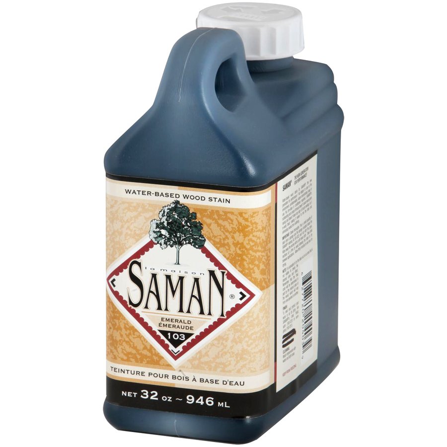 Saman Water-Based Wood Stain Emerald-103 946mL