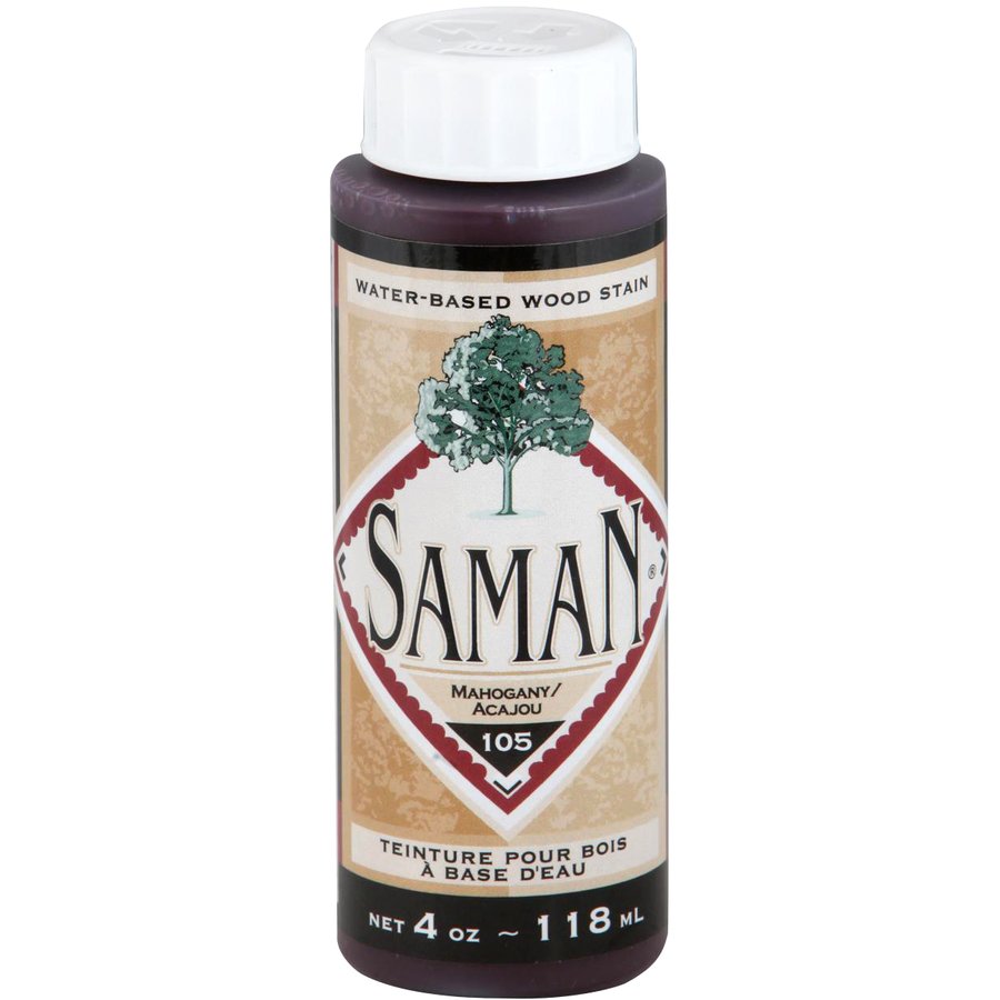 Saman Water-Based Wood Stain Mahogany-105 118mL