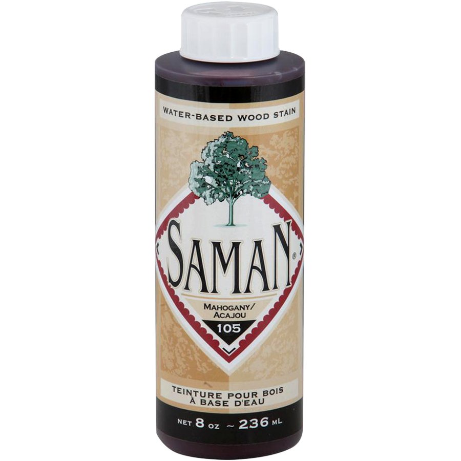 Saman Water-Based Wood Stain Mahogany-105 236mL
