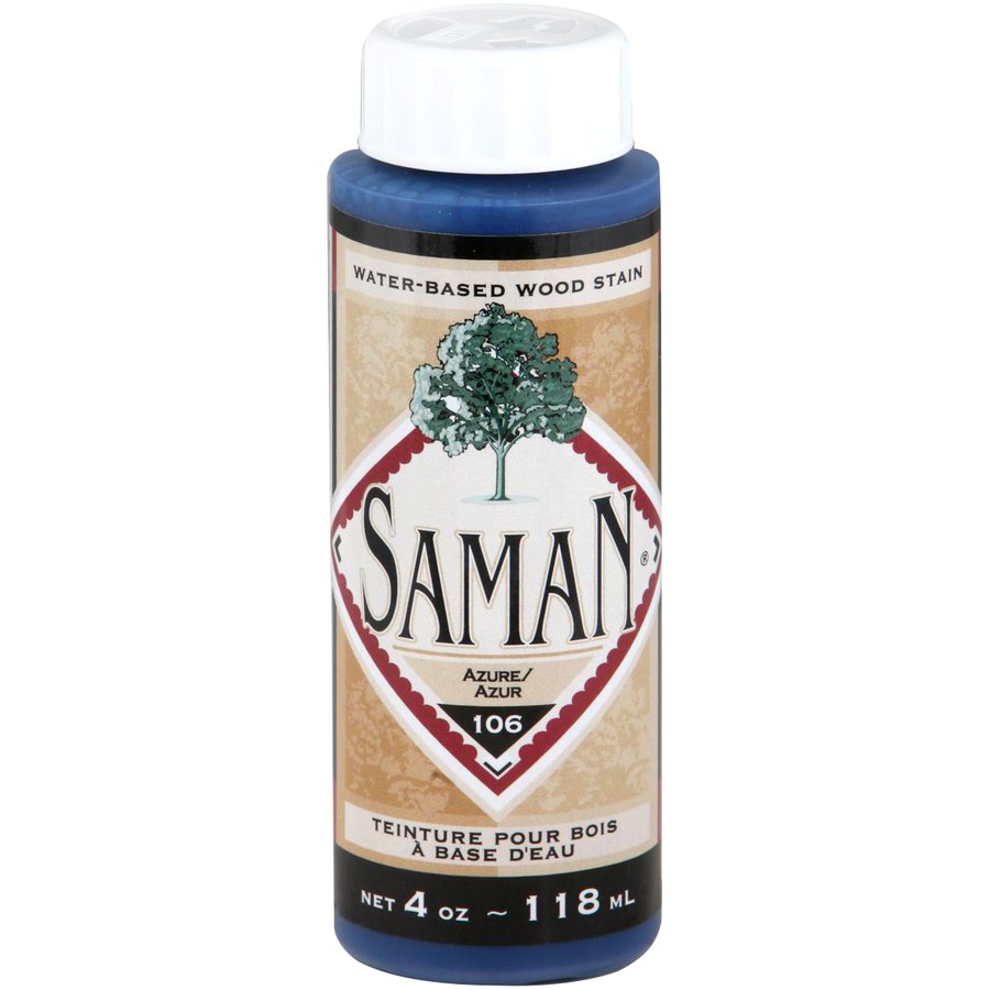 Saman Water-Based Wood Stain Azure-106 118mL
