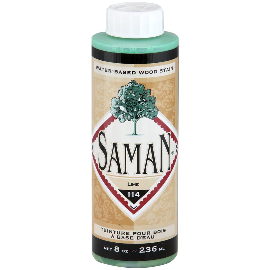 Saman Water-Based Wood Stain Lime-114 236mL
