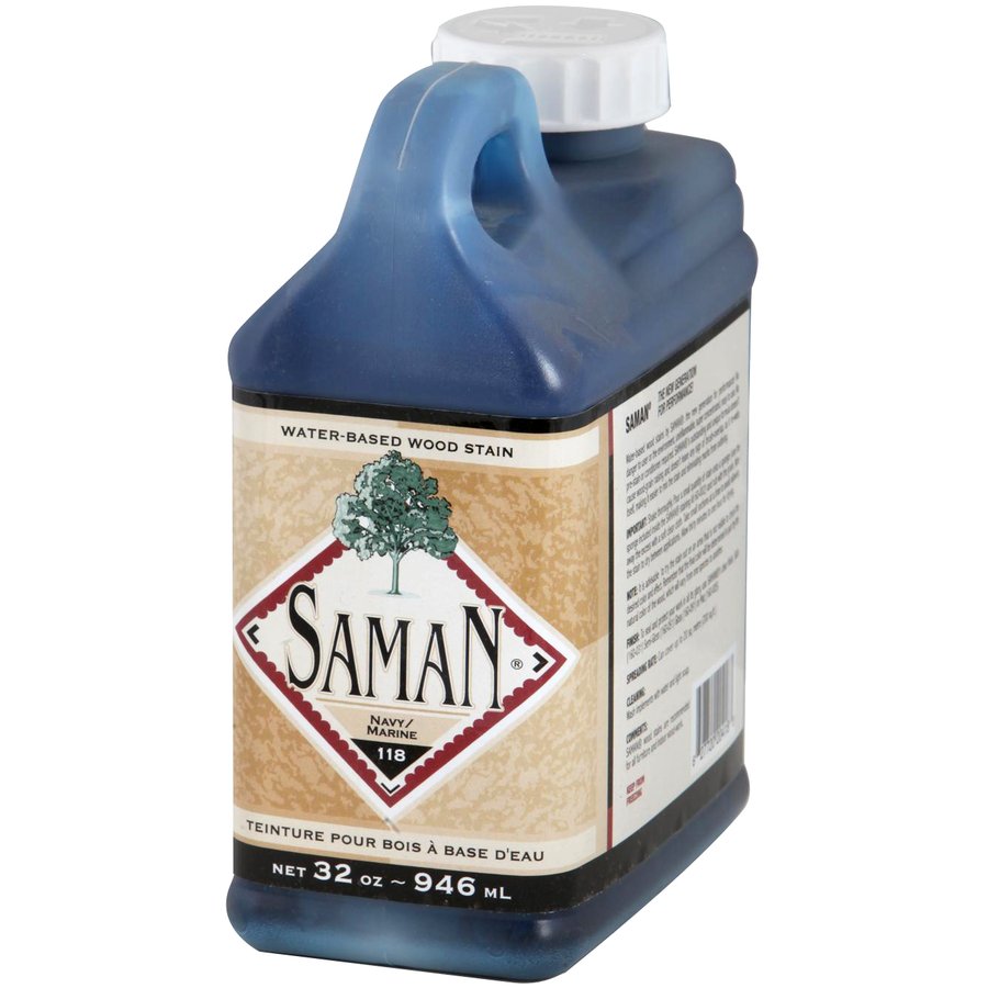 Saman Water-Based Wood Stain Navy-118 946mL