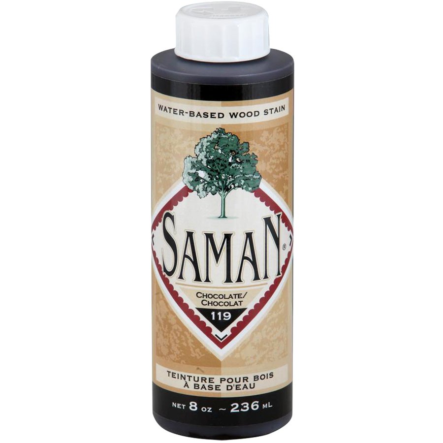 Saman Water-Based Wood Stain Chocolate-119 236mL