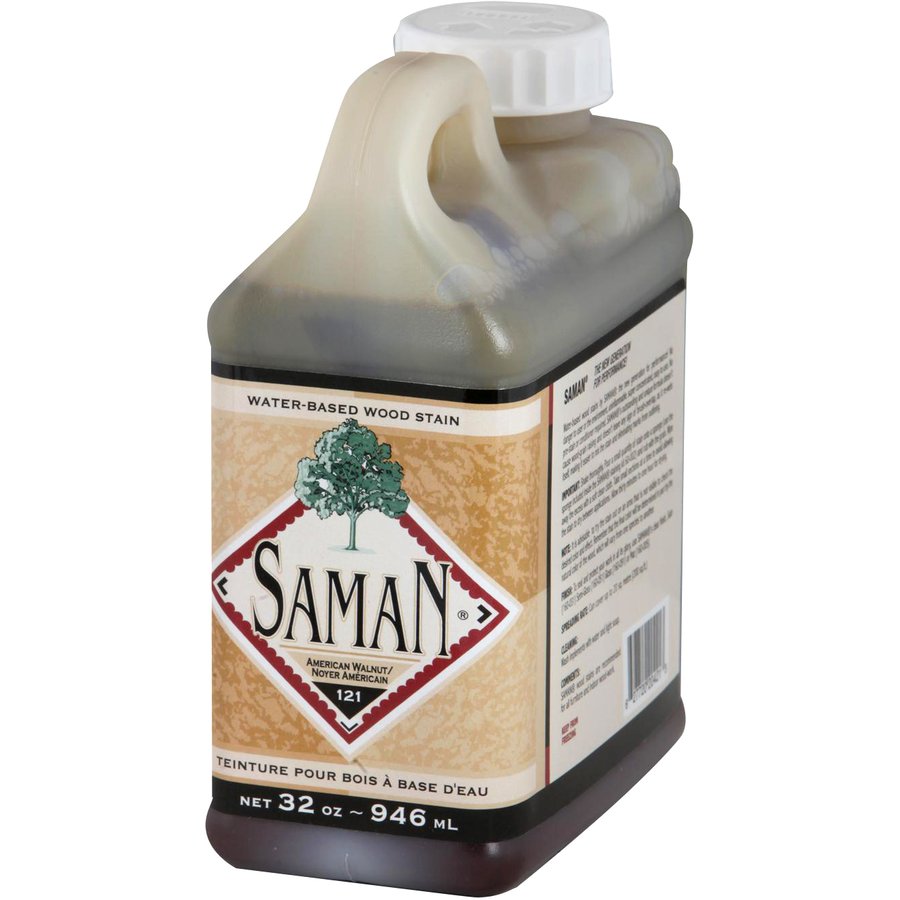 Saman Water-Based Wood Stain American Walnut-121 946mL