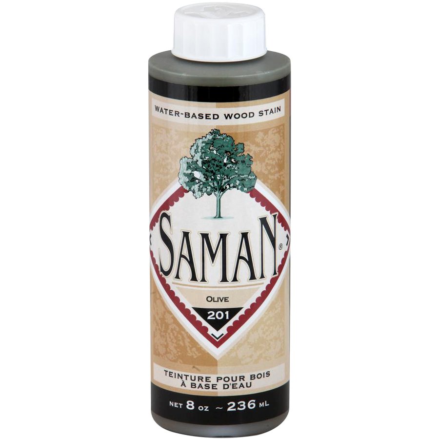 Saman Water-Based Wood Stain Olive-201 236mL