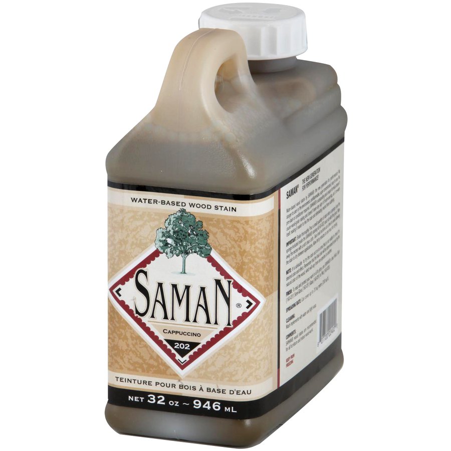 Saman Water-Based Wood Stain Cappucino-202 946mL