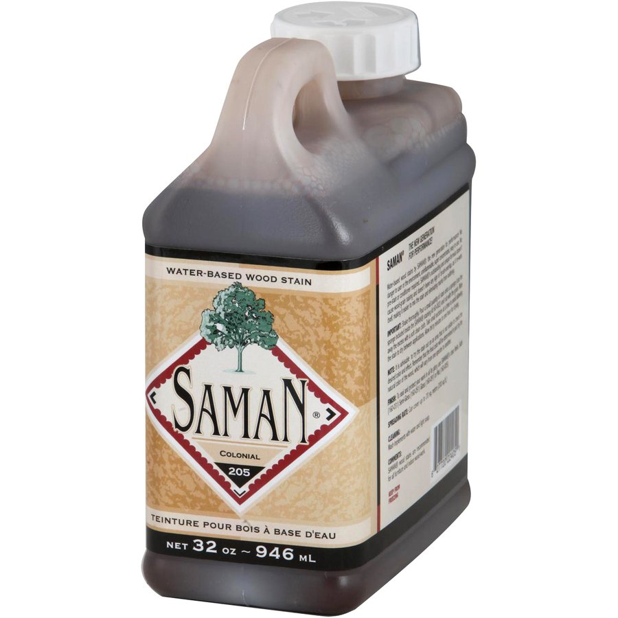 Saman Water-Based Wood Stain Colonial-205 946mL