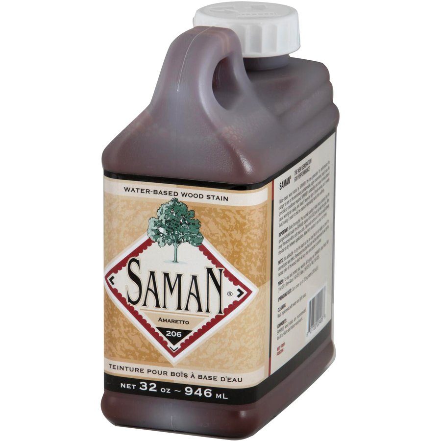 Saman Water-Based Wood Stain Amaretto-206 946mL