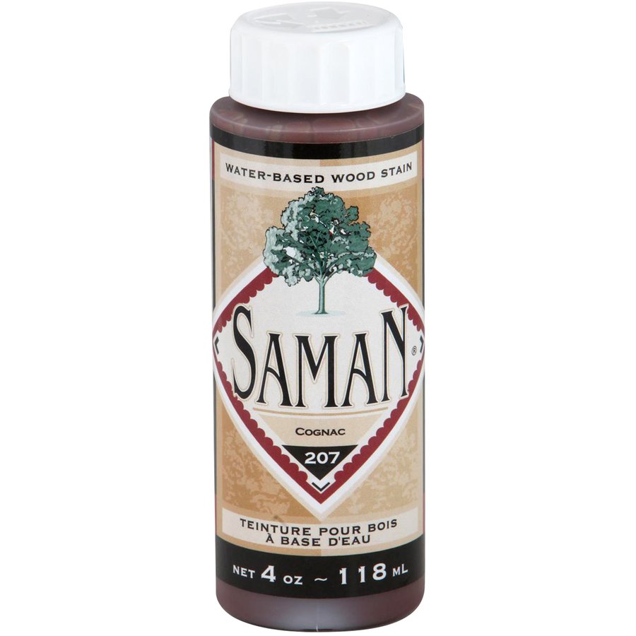 Saman Water-Based Wood Stain Cognac-207 118mL