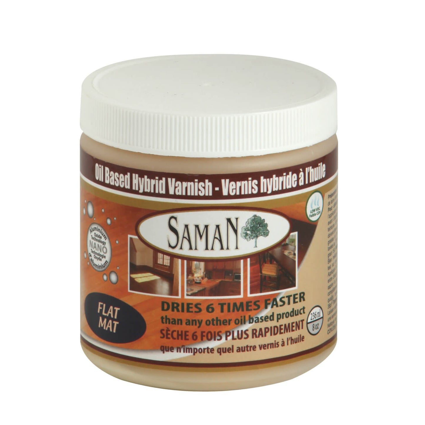 Saman Oil Based Hybrid Varnish Flat/Mat 236 mL