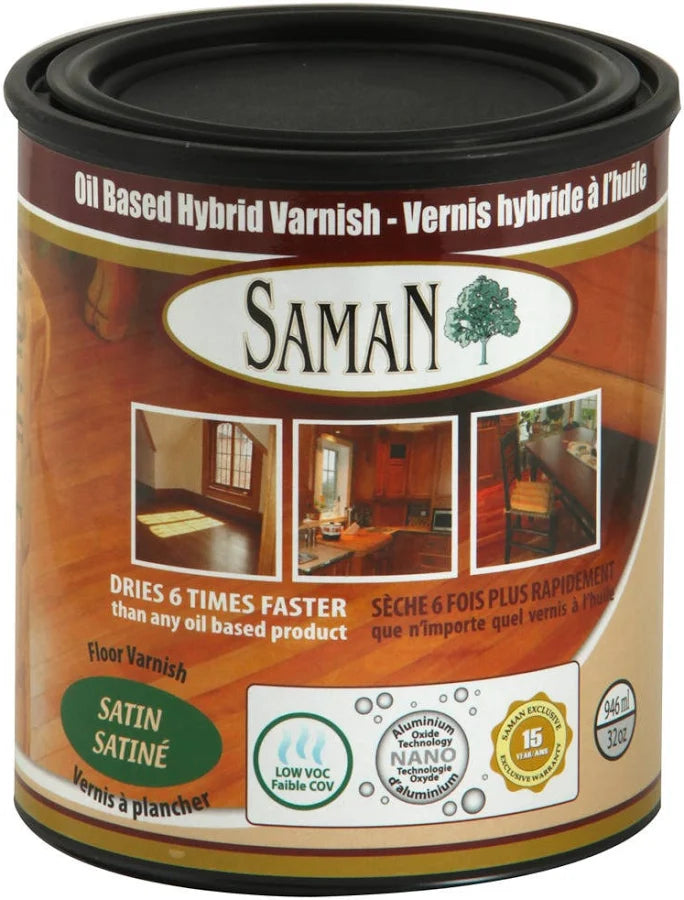 Saman Oil Based Hybrid Varnish Satin 946 mL