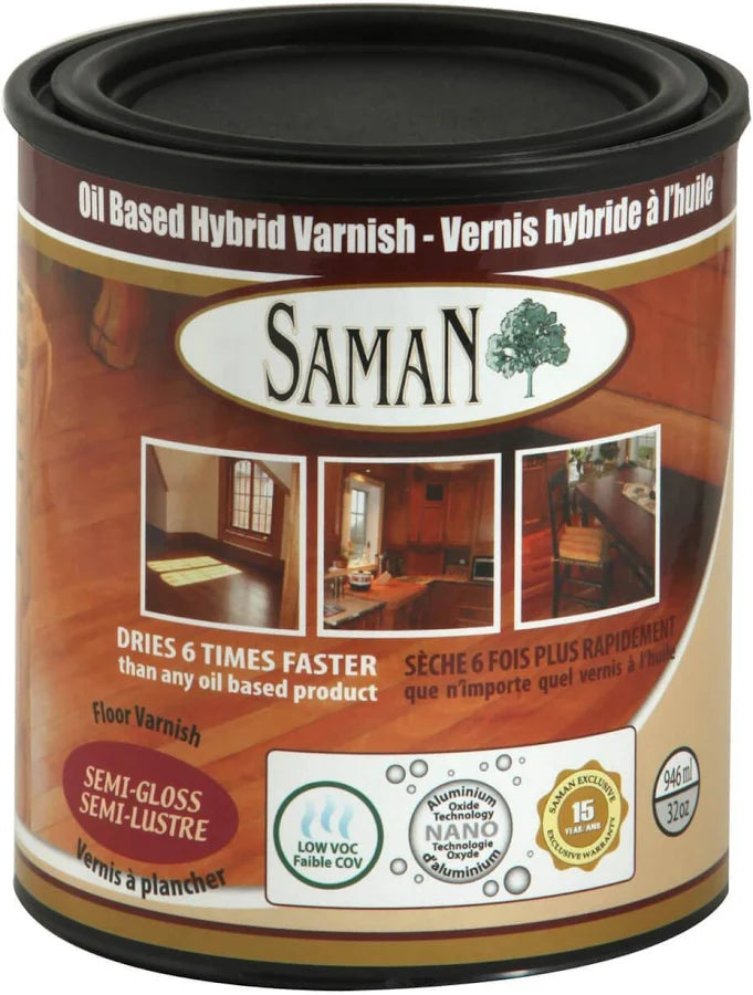 Saman Oil Based Hybrid Varnish Semi-Gloss 946 mL