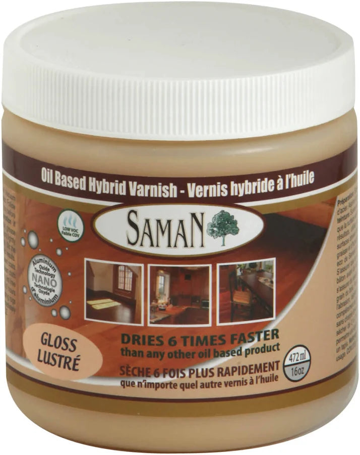 Saman Oil Based Hybrid Varnish Gloss 472 mL