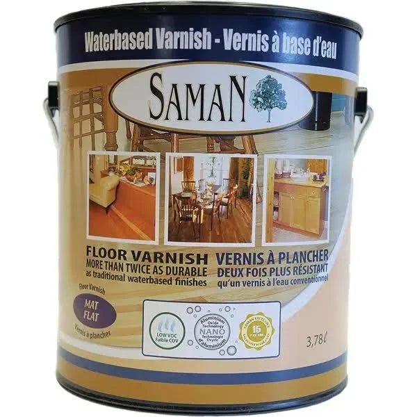 SAMAN Waterbased Varnish Flat/Matte 3.78 L