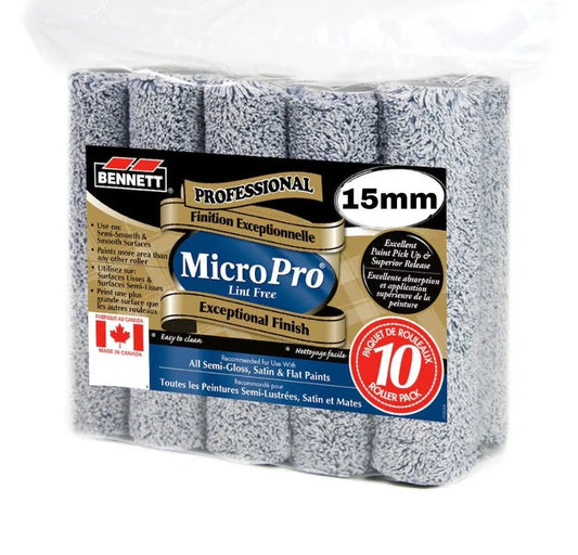 Bennett Micro Pro 15mm Roller 10 Pack