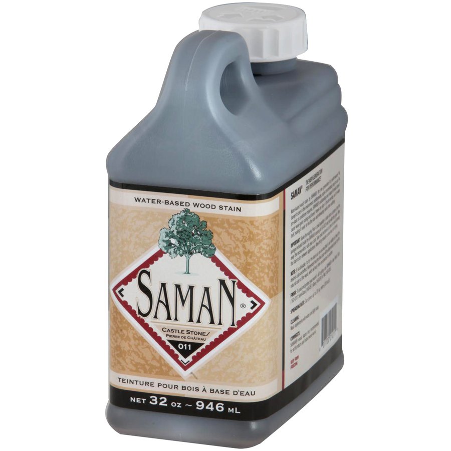 Saman Water-Based Wood Stain Castle Stone-011  946mL