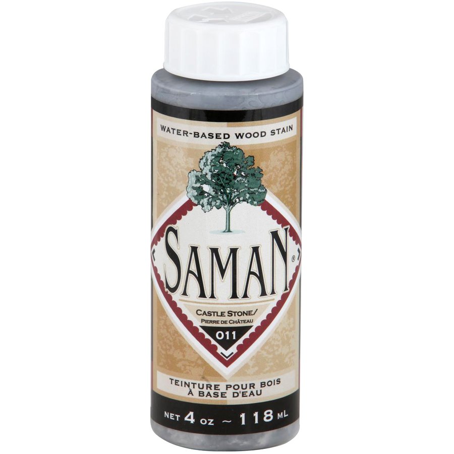 Saman Water-Based Wood Stain Castle Stone-011  118mL