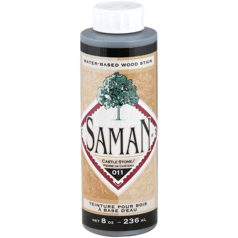 Saman Water-Based Wood Stain Castle Stone-011  236mL
