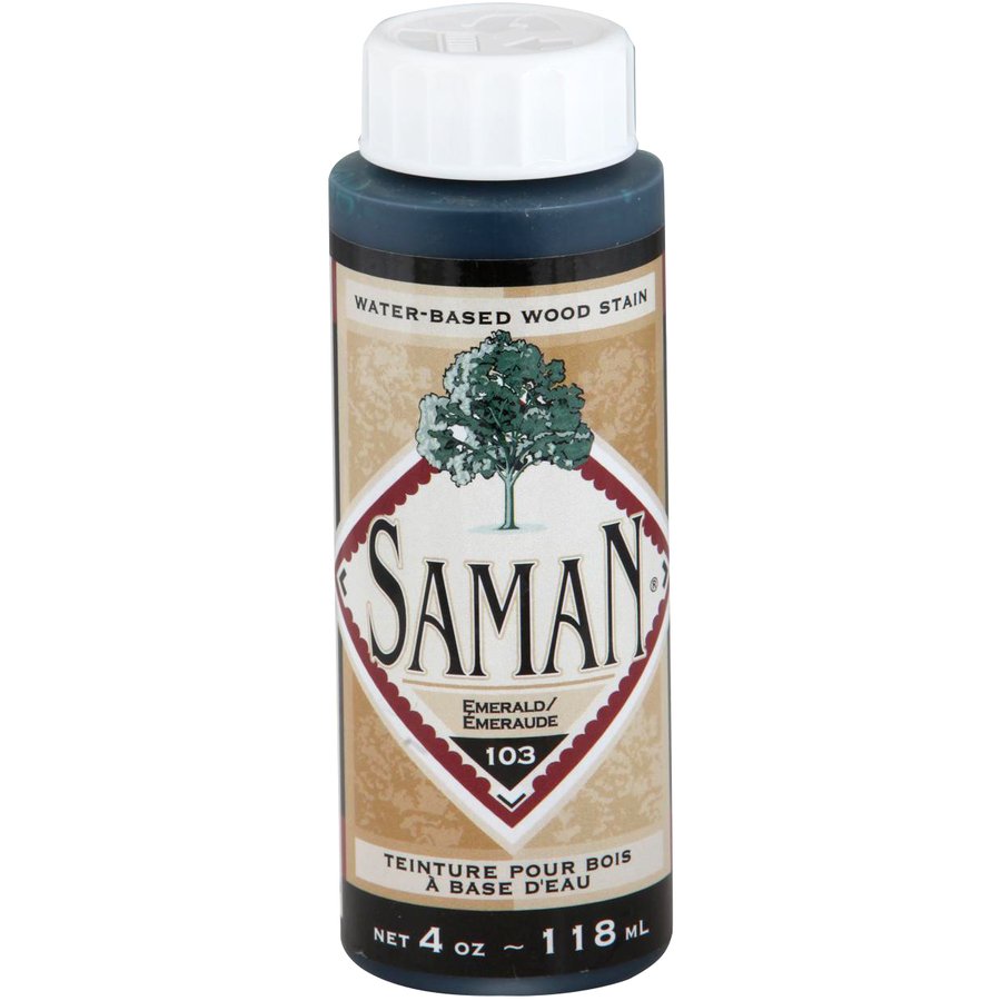 Saman Water-Based Wood Stain Emerald-103 118mL
