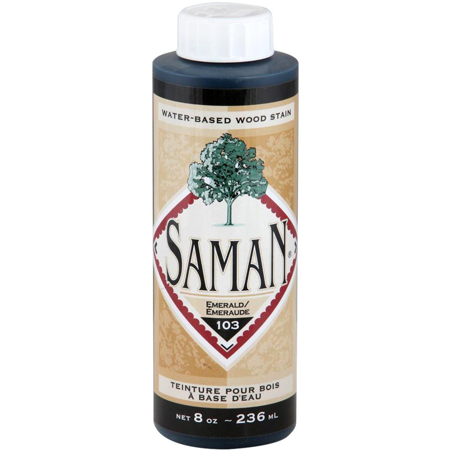 Saman Water-Based Wood Stain Emerald-103 236mL