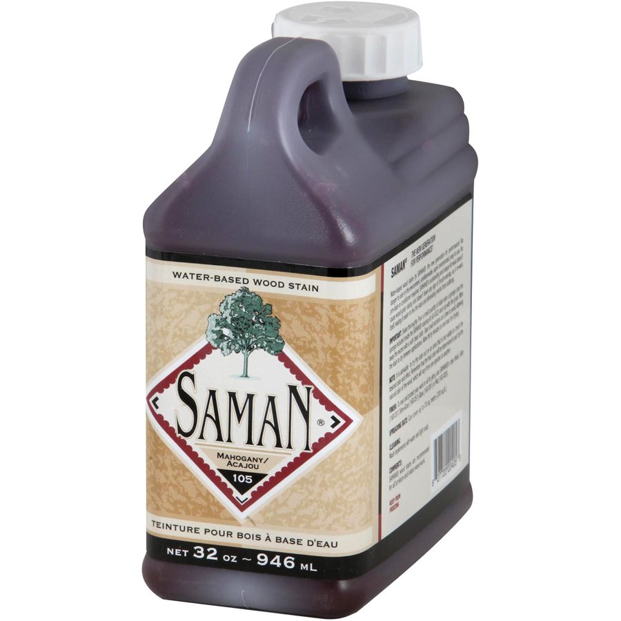 Saman Water-Based Wood Stain Mahogany-105 946mL