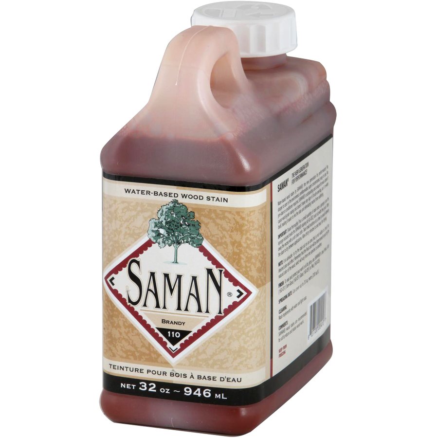 Saman Water-Based Wood Stain Brandy-110 946mL