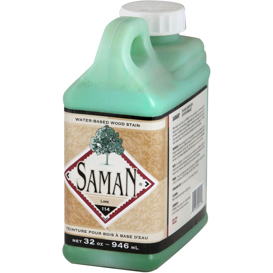 Saman Water-Based Wood Stain Lime-114 946mL