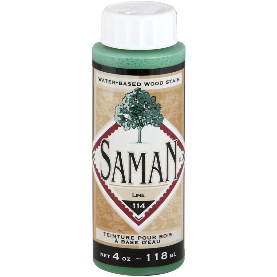 Saman Water-Based Wood Stain Lime-114 118mL