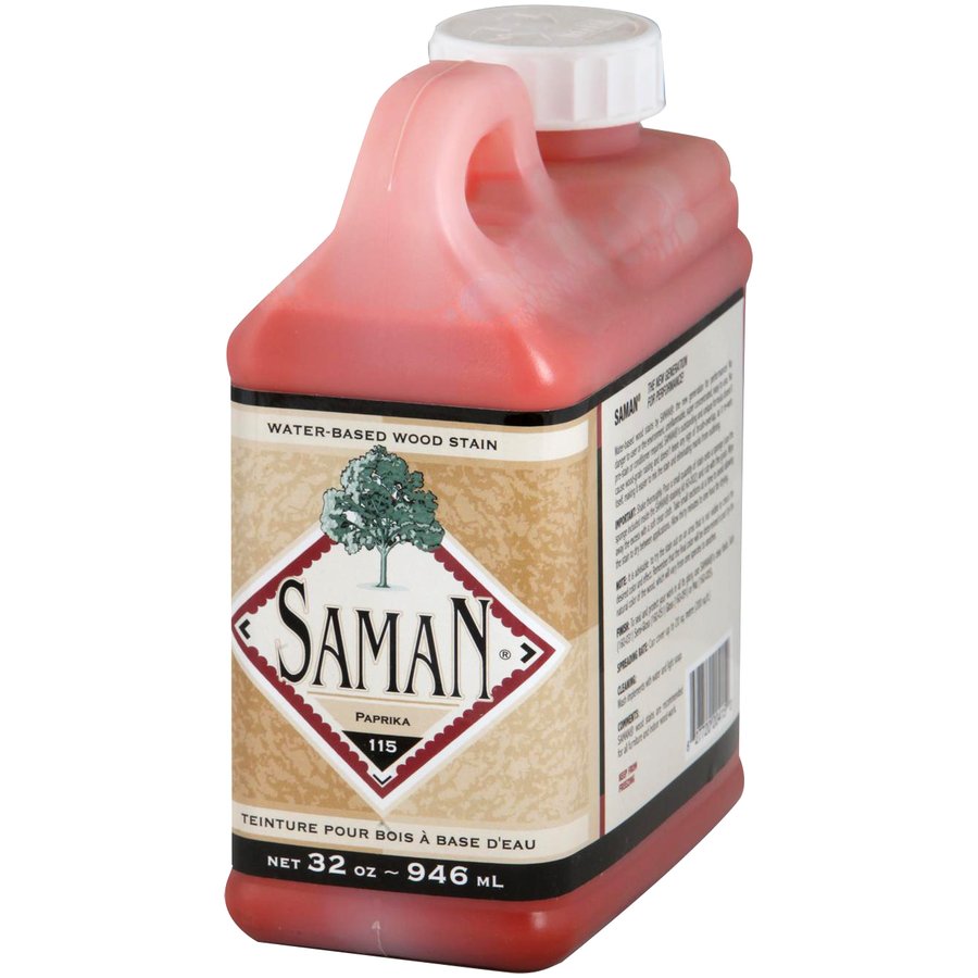 Saman Water-Based Wood Stain Paprika-115 946mL