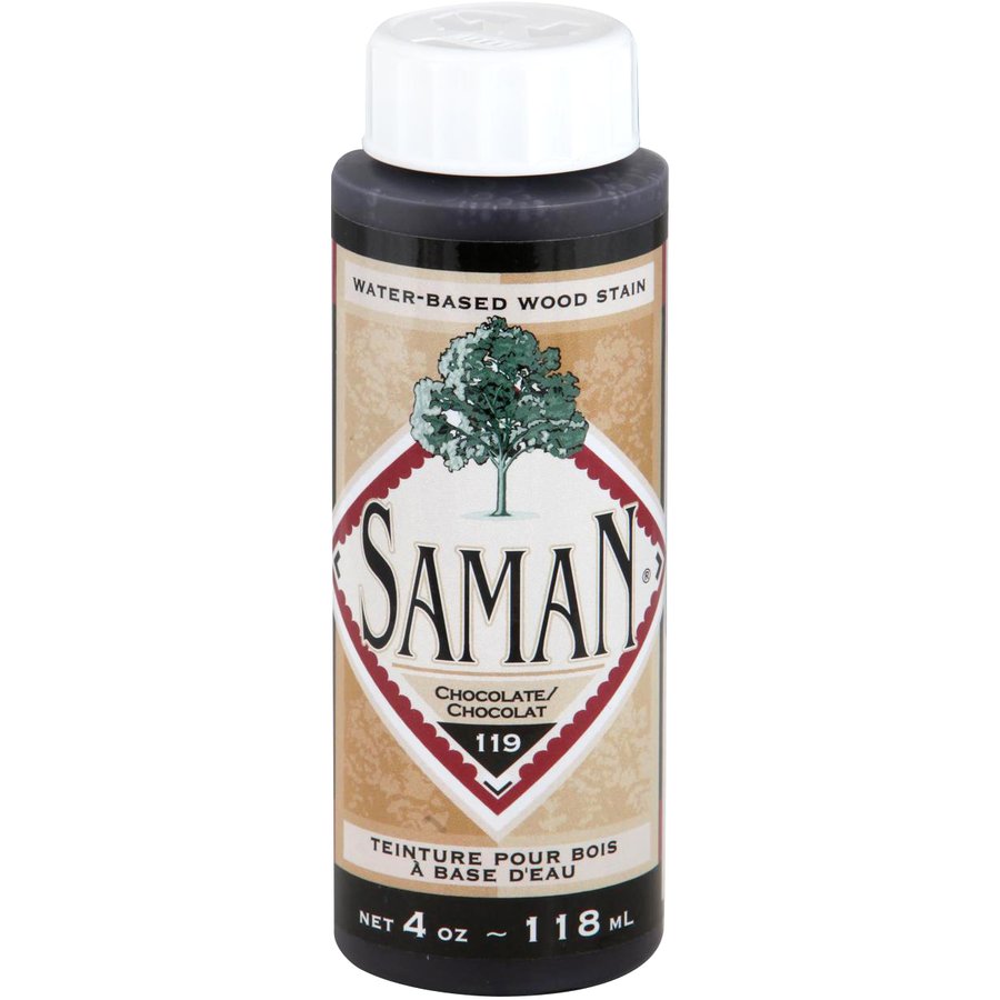 Saman Water-Based Wood Stain Chocolate-119 118mL