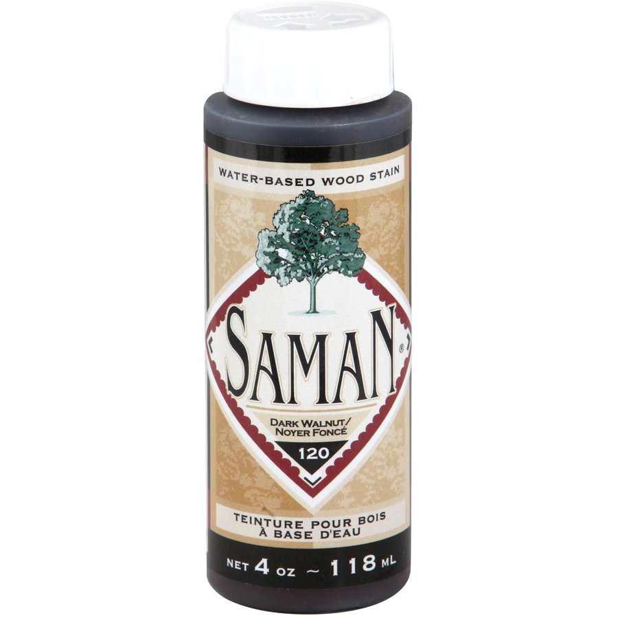 Saman Water-Based Wood Stain Dark Walnut-120 118mL