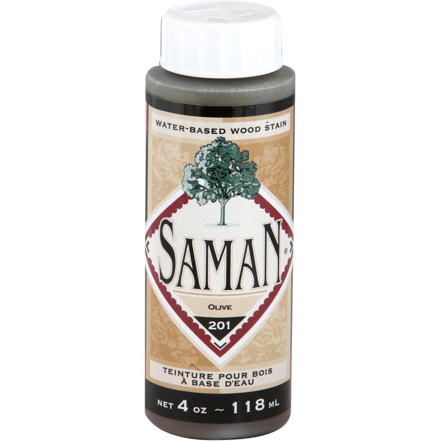 Saman Water-Based Wood Stain Olive-201 118mL