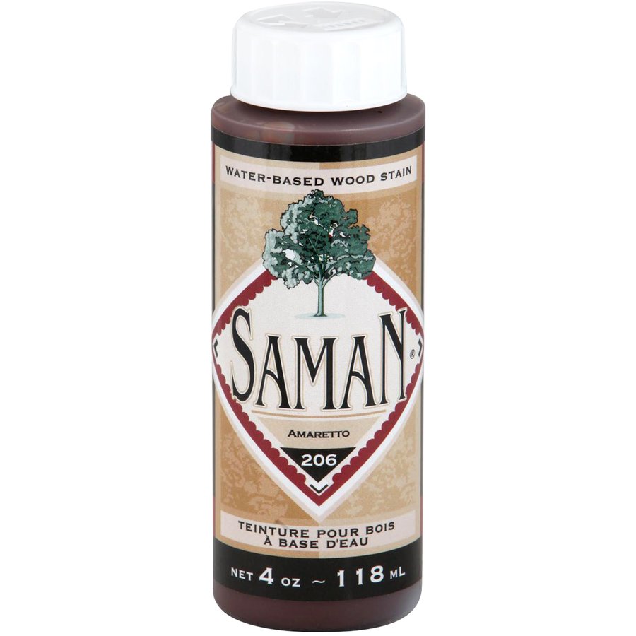 Saman Water-Based Wood Stain Amaretto-206 118mL