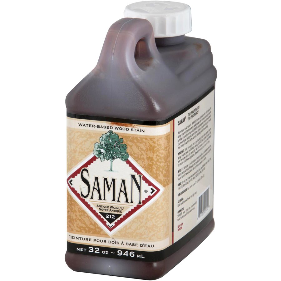 Saman Water-Based Wood Stain Antique Walnut-212 946mL