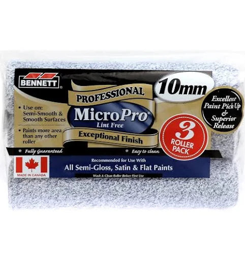 Bennett Micro Pro 10mm Roller 3 Pack