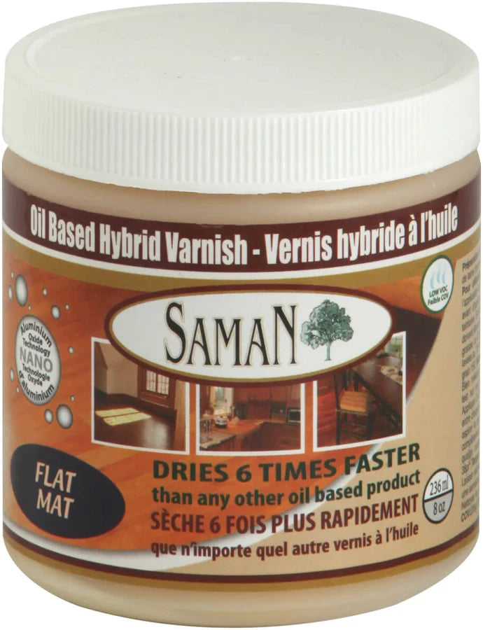 Saman Oil Based Hybrid Varnish Flat/Mat 472 mL
