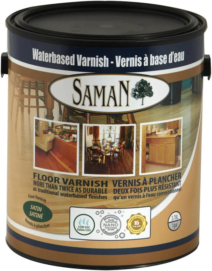 SAMAN Waterbased Varnish Satin 3.78 L
