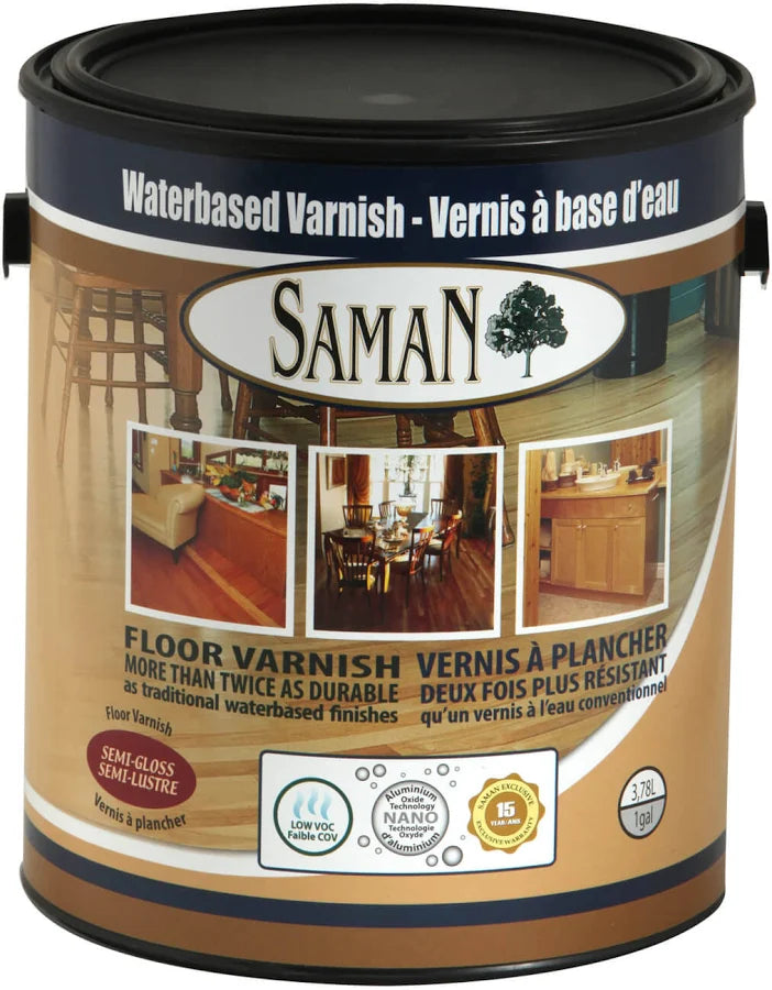SAMAN Waterbased Varnish Semi-Gloss 3.78 L