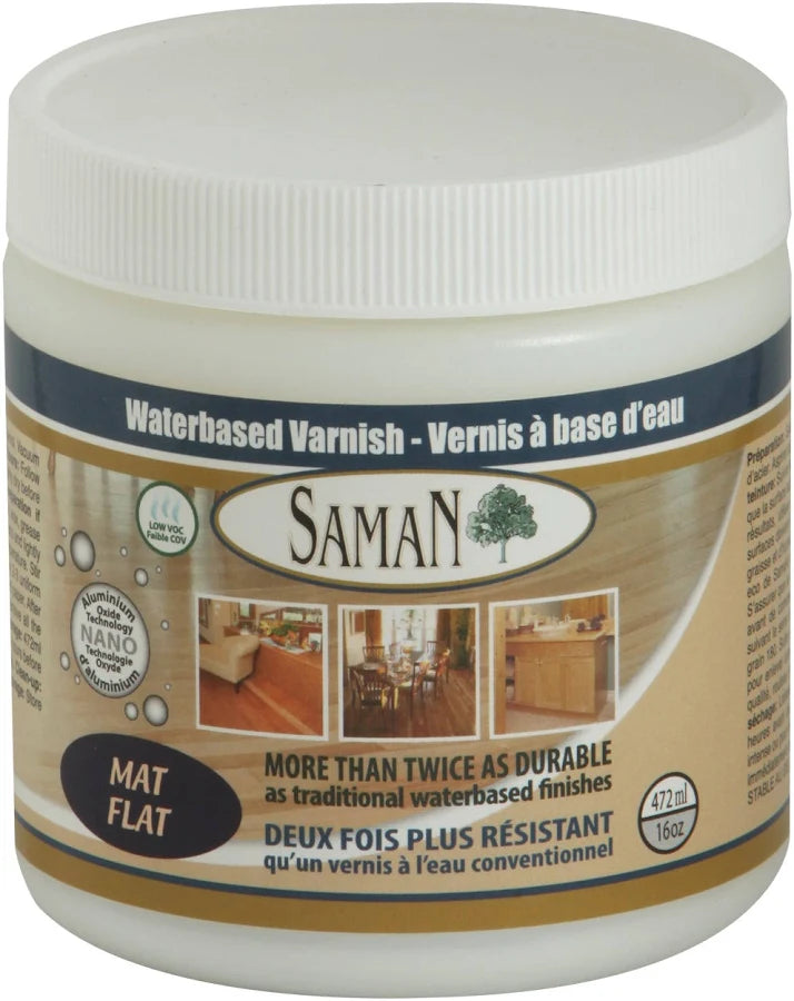 SAMAN Waterbased Varnish Flat/Matte 472mL