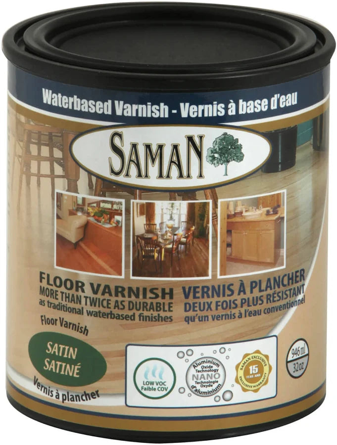 SAMAN Waterbased Varnish Satin 946mL
