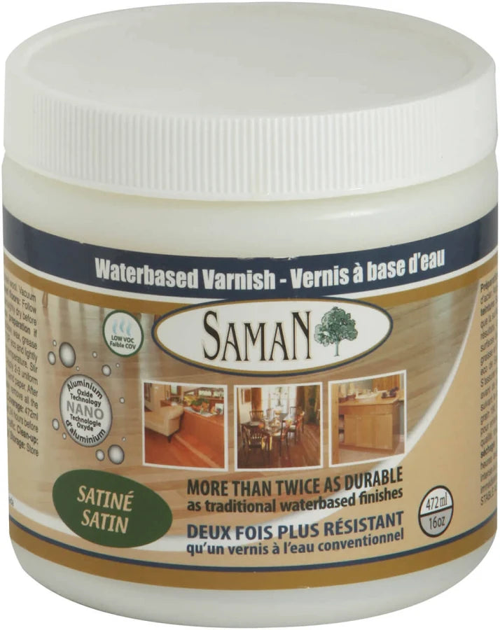 SAMAN Waterbased Varnish Satin 472mL